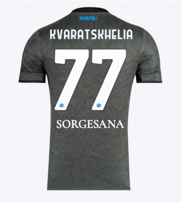 SSC Napoli Khvicha Kvaratskhelia #77 Tredjetröja 2024-25 Kortärmad